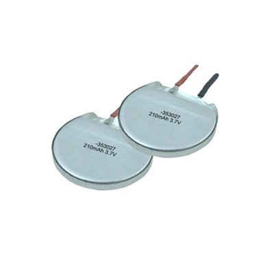 전동 칫솔을 위한 주문 강력한 안전한 둥근 LiPo 건전지 3.7V 210mAh