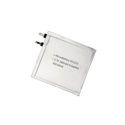 똑똑한 무릎 패드를 위한 1mm 매우 얇은 LiPo 건전지 3.7V 180mAh 015253
