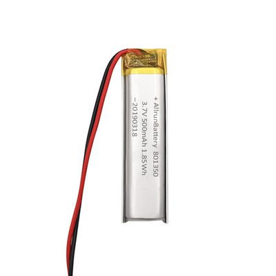 펜을 읽는 것을 위해 초협 3.7V 500mAh 801350 맞춘 리튬 이온 배터리