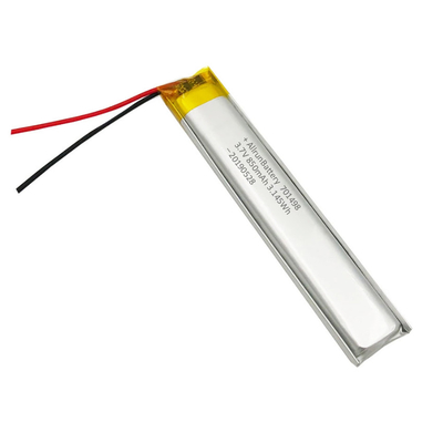 가벼운 3.7 V 850mAh LiPo 배터리 매우 좁은 맞춤형 LiPo 배터리