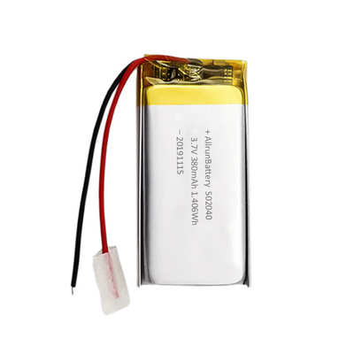 얇은 3.7V 380mAh LiPo 건전지 주문 Li 이온 재충전 전지