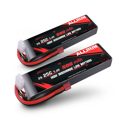 전력 공구를 위한 25C 2S 500mAh 7.4V 높은 출력 LiPo 건전지 팩