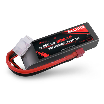 1000mAh 2S 고방전 LiPo 배터리 25C 7.4V 리튬 폴리머 배터리 팩