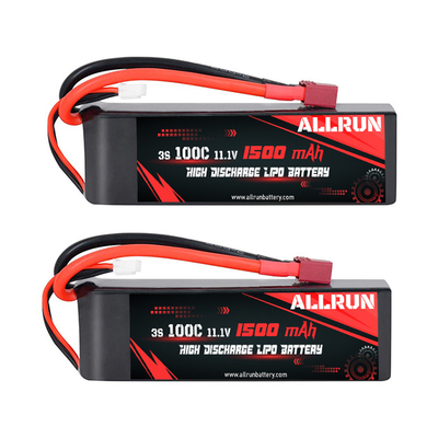 재충전용 높은 방전 LiPo 건전지 팩 100C 1500mAh 3S 11.1V
