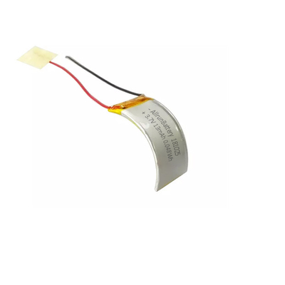 낮은 자체 방전을 가진 구부려진 LiPo 재충전 전지 3.7 V 13mAh