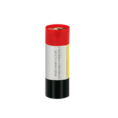TBD 3.7 V 400mAh 맞춤형 LiPo 배터리 13300 원통형 리튬 폴리머 배터리