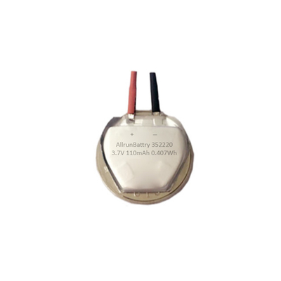 육각형 모양 352220을 가진 강력한 주문 LiPo 건전지 3.7 V 110mAh