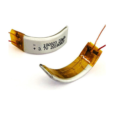 3.7V 22mAh 맞춤형 LiPo 배터리 팩 구부려진 리튬 폴리머 배터리 팩