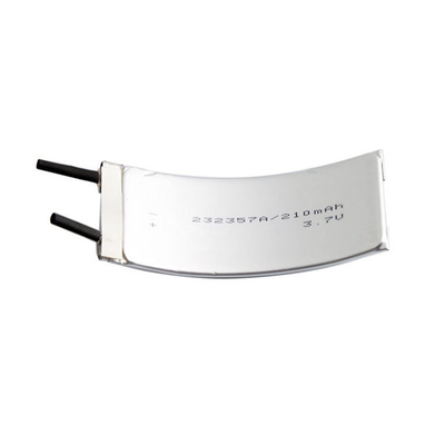 232357 구부려진 LiPo 건전지 210mAh 3.7V 주문 리튬 전지