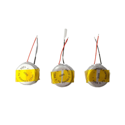 1C 재충전이 가능한 리튬-폴리머 건전지 팩 버튼 3.7V 60mAh 리포 배터리는 제공합니다