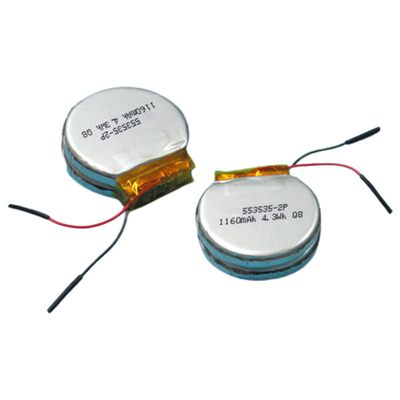 의학 관례 1160mAh LiPo 건전지 3.7 V 리튬 중합체 건전지 1S2P