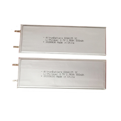 3C 방전 3.7 V 800mAh LiPo 배터리 초박형 LiPo 폴리머 배터리