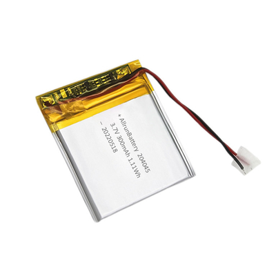 3.7V 300mAh 매우 얇은 LiPo 건전지 주문 리튬 전지 204050