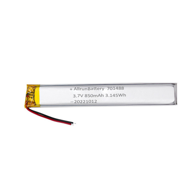 의료 설비에 대해 초협 3.7V 850mAh 701488 맞춘 리포 건전지 팩
