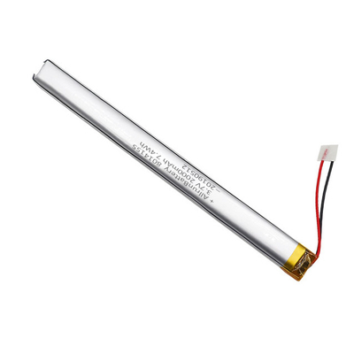 매우 믿을 수 있는 3.7 V 2000mAh 주문 LiPo 건전지는 펜 드라이브 지팡이를 위해 매우 좁습니다