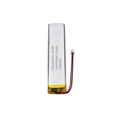 착용할 수 있는 전자공학 매우 좁은 LiPo 건전지 3.8V 950mAh 452080