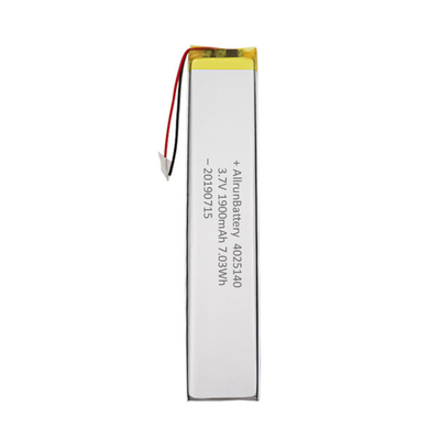 1900mAh 3.7 V 주문 LiPo 건전지 매우 좁은 재충전용 높은 신뢰성