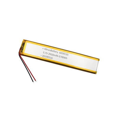 3.7V 2650mAh Li 중합체 건전지 6mm 매우 좁은 주문 LiPo 건전지