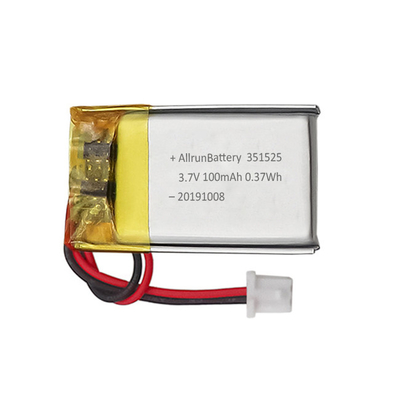 0.37Wh 3.7V 100mAh 미니 LiPo 배터리 충전식 맞춤형 351523