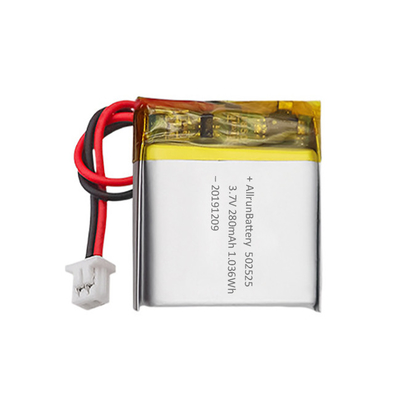 재충전용 주문 의학 리튬 전지 3.7V 280mAh LiPo 건전지