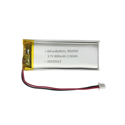 1C 얇은 직사각형 모양의 배터리 충전식 3.7 V LiPo 배터리 800mAh