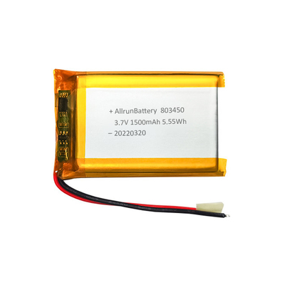 강력한 사각형 모양의 배터리 맞춤형 3.7 V 1500mAh LiPo 배터리