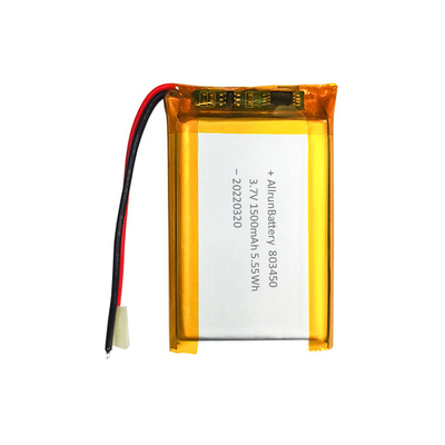 강력한 사각형 모양의 배터리 맞춤형 3.7 V 1500mAh LiPo 배터리
