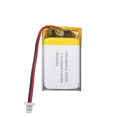 얇은 3.7 V 250mAh LiPo 배터리 직사각형 리튬 폴리머 재충전 전지