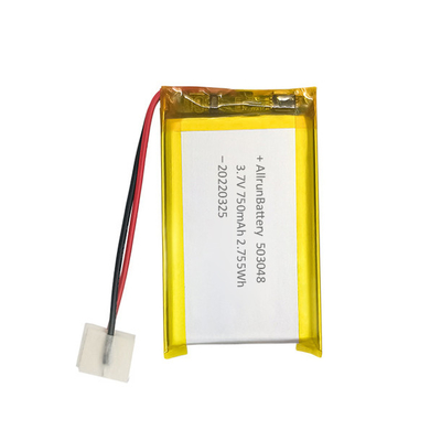 가벼운 장방형 재충전용 Li 중합체 건전지 3.7V 750mAh LiPo 건전지