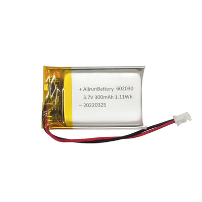 가벼운 장방형 리튬 중합체 건전지 602030 LiPo 건전지 3.7V 300mAh