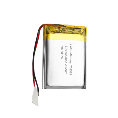 단세포 리튬 폴리머 배터리 3.7 V 600mAh LiPo 배터리