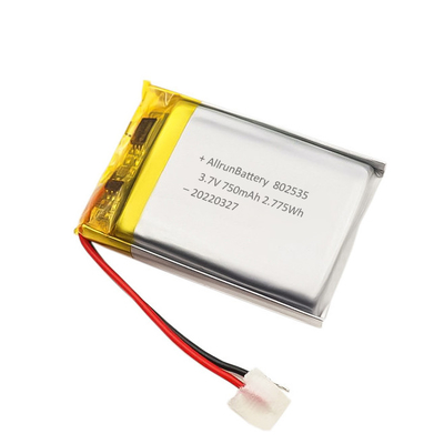 장방형 리튬 중합체 건전지 안전 3.7 V 750mAh LiPo 건전지