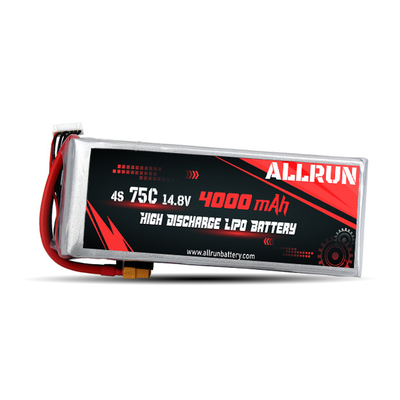 75C 4000mAh 4S LiPo Battery14.8V 높은 C 속도 LiPo 배터리 팩