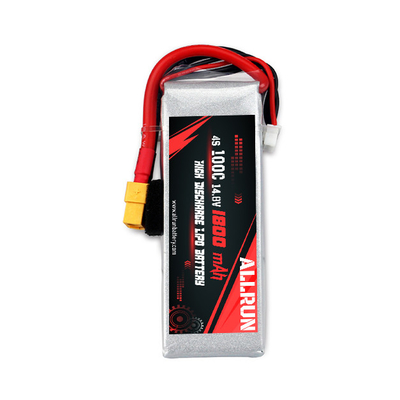 재충전용 100C 1800mAh 4S LiPo 건전지 높은 C 비율 14.8V LiPo 건전지 팩