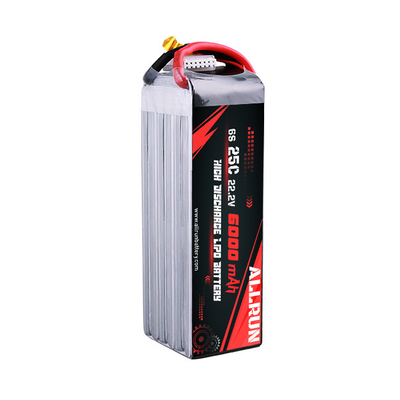 22.2V 25C 의학 리튬 전지 높은 C 비율 6S 6000mAh LiPo 건전지