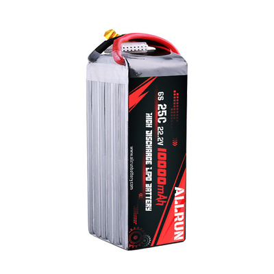 22.2V 6S 10000mAh LiPo 배터리 25C 높은 C 속도 LiPo 배터리 팩
