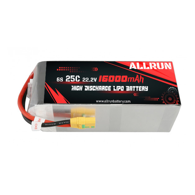 전력 공구 높은 방전 LiPo 건전지 팩 25C 22.2V 6S 16000mAh