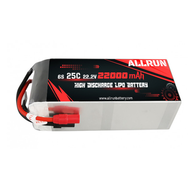 25C 6S 22000mAh LiPo 배터리 22.2V 높은 C 속도 LiPo 배터리 팩