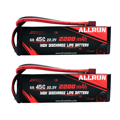 의료 기기 45C 6S 22.2V 2200mAh 고출력 LiPo 배터리 팩