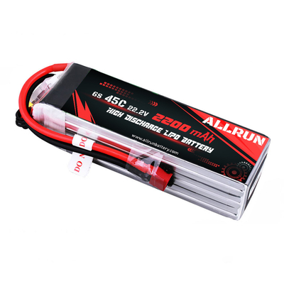 의료 기기 45C 6S 22.2V 2200mAh 고출력 LiPo 배터리 팩