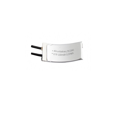 관례 3.7 V 100mAh LiPo 건전지 1C 구부려진 리튬 중합체 건전지