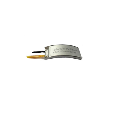 강력한 구부려진 LiPo 건전지 225mAh 3.7V 리튬 중합체 재충전 전지