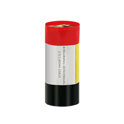 원통 모양 주문 Lipo 건전지 650mah 3.7v Li 중합체 건전지 16350