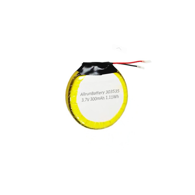 안전한 3.7V 300mAh LiPo 건전지 둥근 리튬 중합체 건전지 재충전용 303535