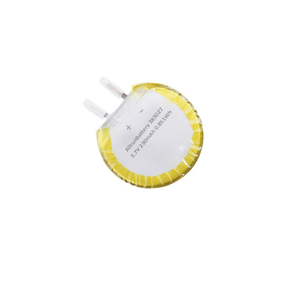 유일한 모양을 가진 주문 둥근 LiPo 전지 3.7V 230mAh 383027