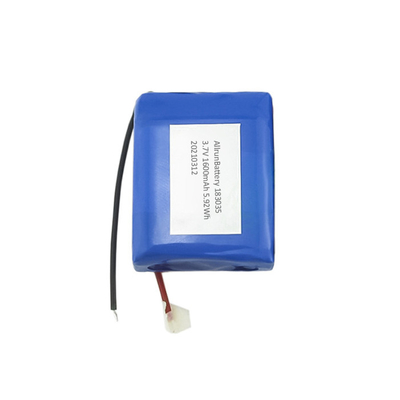 주문 리튬 전지 팩 183035 Li 이온 건전지 3.7 V 1600mah