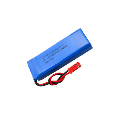 5C 의료용 리튬 배터리 2S1P 7.4 V 800mAh LiPo 배터리 팩