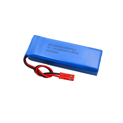 5C 의료용 리튬 배터리 2S1P 7.4 V 800mAh LiPo 배터리 팩