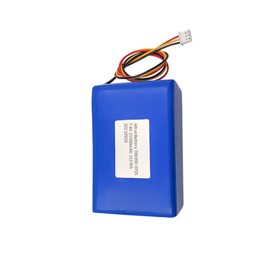 2S3P 가벼운 리튬 이온 폴리머 배터리 팩 7.4V 15000mAh LiPo 배터리