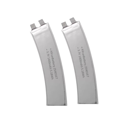 얇은 3.7 V 1400mAh 주문 리튬 중합체 건전지 모양 2540167